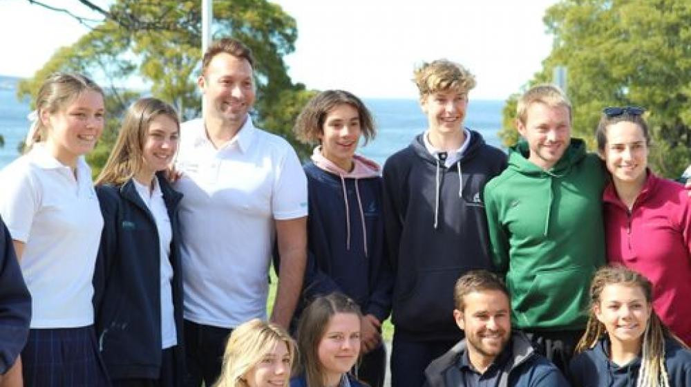 Australia's most decorated Olympian visited a high school in Hobart ©AOC