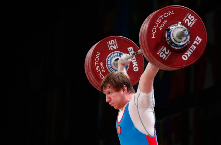 Russia's Aleksei Kosov won gold in the men's 94kg snatch but could only manage 200kg in the clean and jerk to leave him seventh overall ©Getty Images