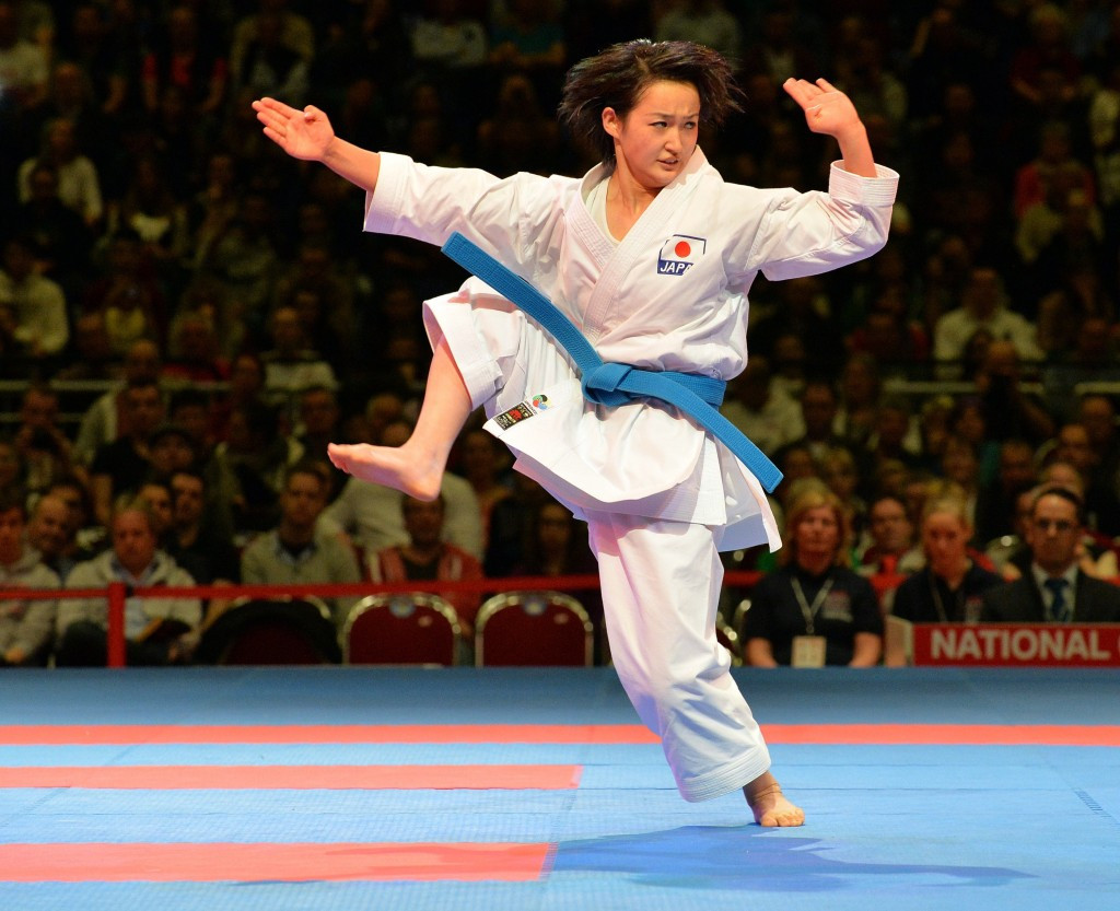 Kiyou Shimizu reached the final of the women's kata competition in Rotterdam today ©WKF