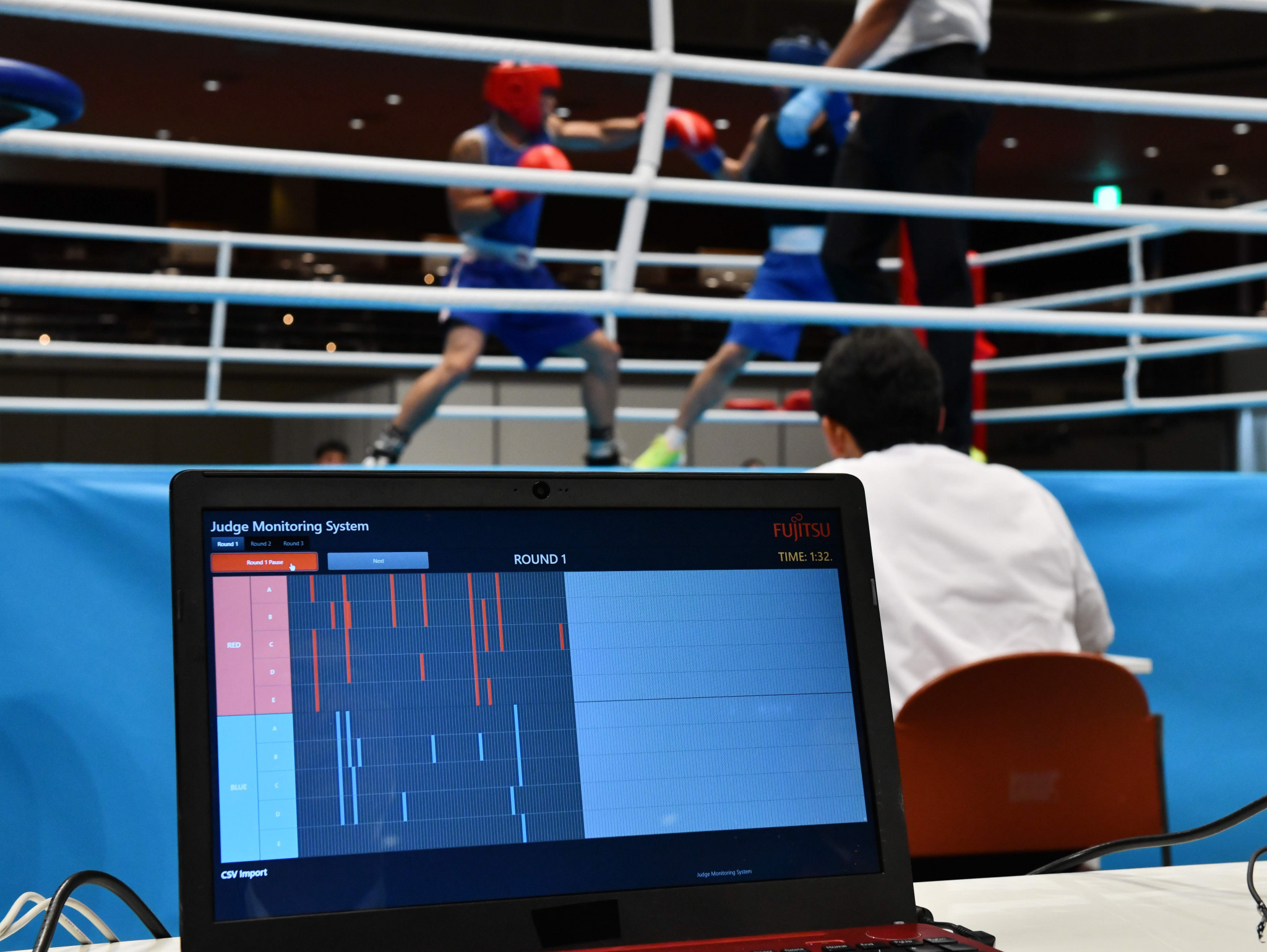 A judges monitoring system was introduced by the IOC boxing taskforce at a Tokyo 2020 test event ©Getty Images 