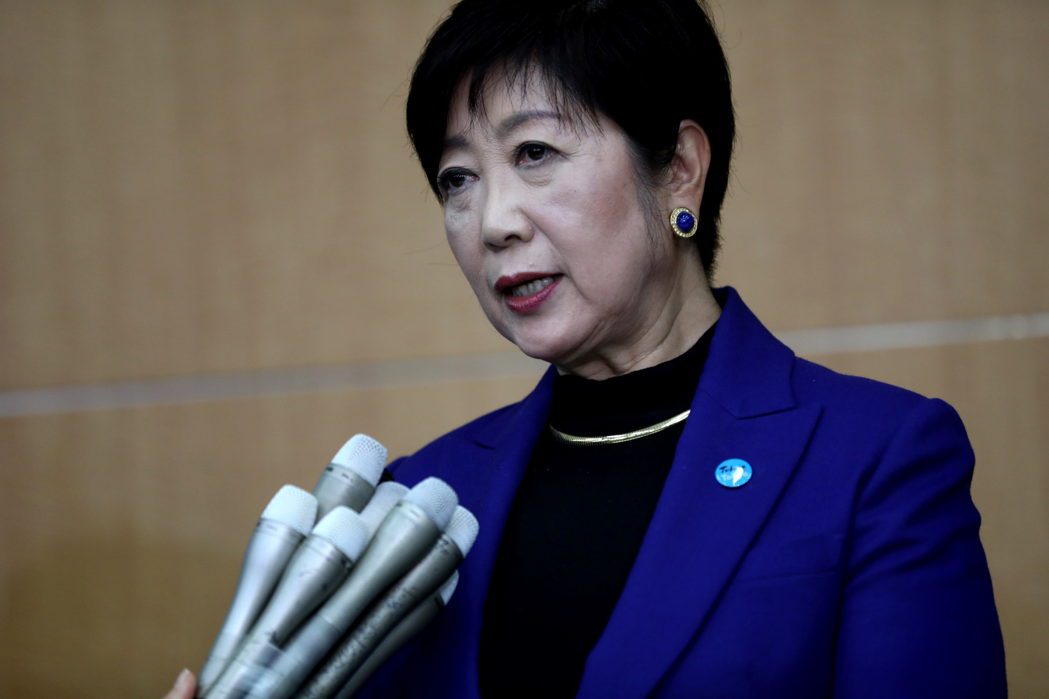 Tokyo Governor Yuriko Koike said she would not obstruct the move, but did not agree with the decision ©Getty Images