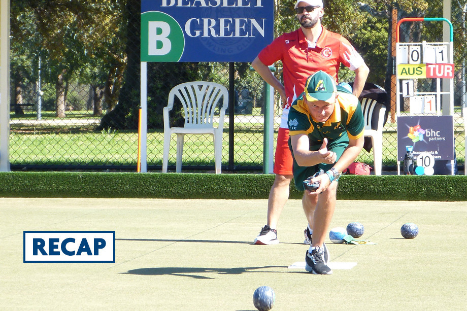 Lee Schraner finished top of section two in the men's event at the World Singles Champion of Champions in Adelaide ©Bowls Australia