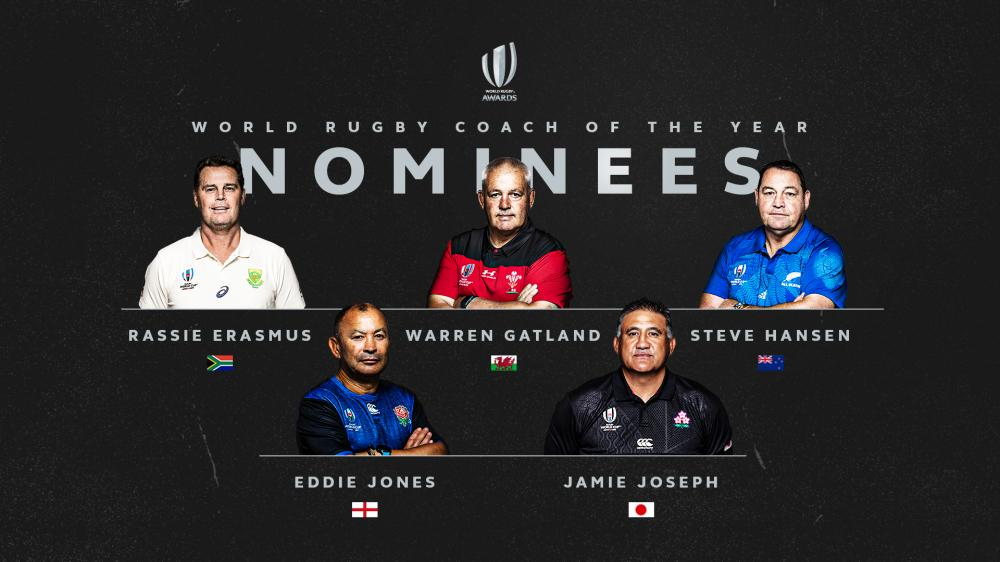 The nominees for the World Rugby Coach of the Year accolade have also been revealed ©World Rugby