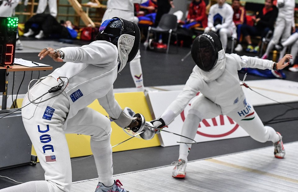The United States' Catherine Nixon is through to the last-64 at the FIE Women's Épée World Cup in Tallinn ©FIE/Facebook/Augusto Bizzi