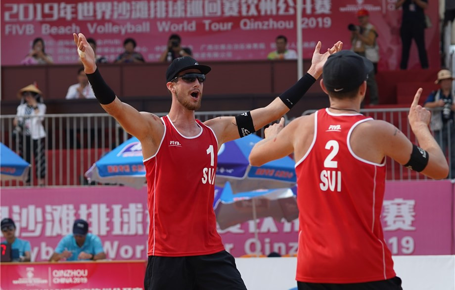 Adrian Heidrich and Mirco Gerson reached the semi-final of the FIVB Beach World Tour ©FIVB