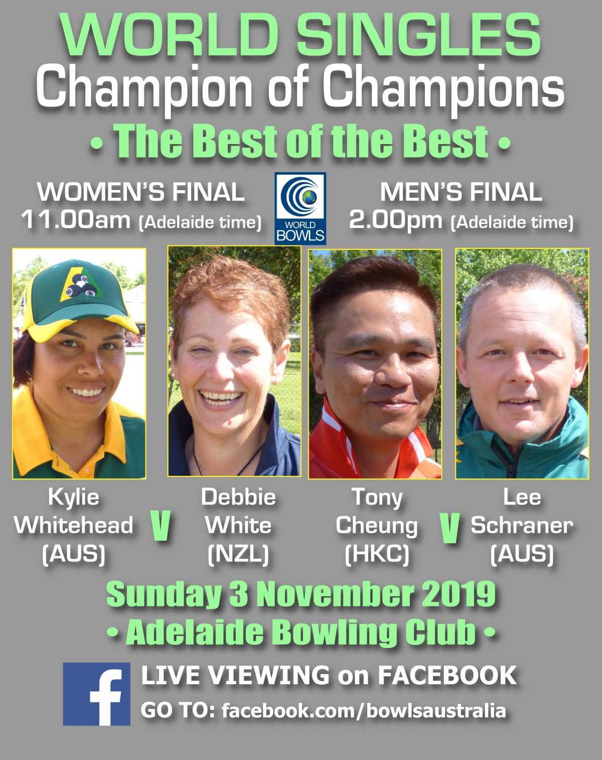 The finals are due to take place tomorrow ©World Bowls