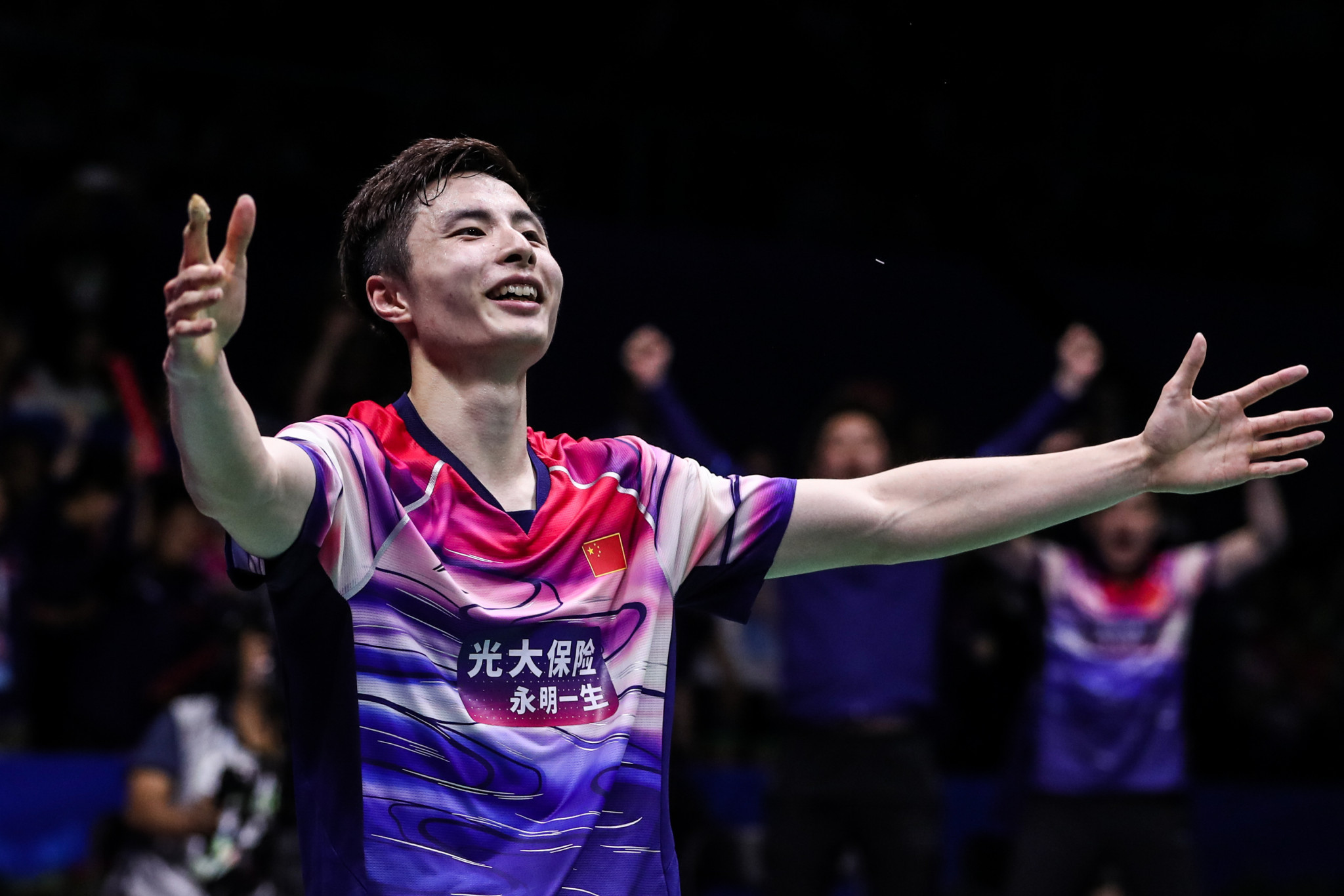 China's Shi Yuqi remains on course to win the men's singles event at the BWF Macau Open ©Getty Images