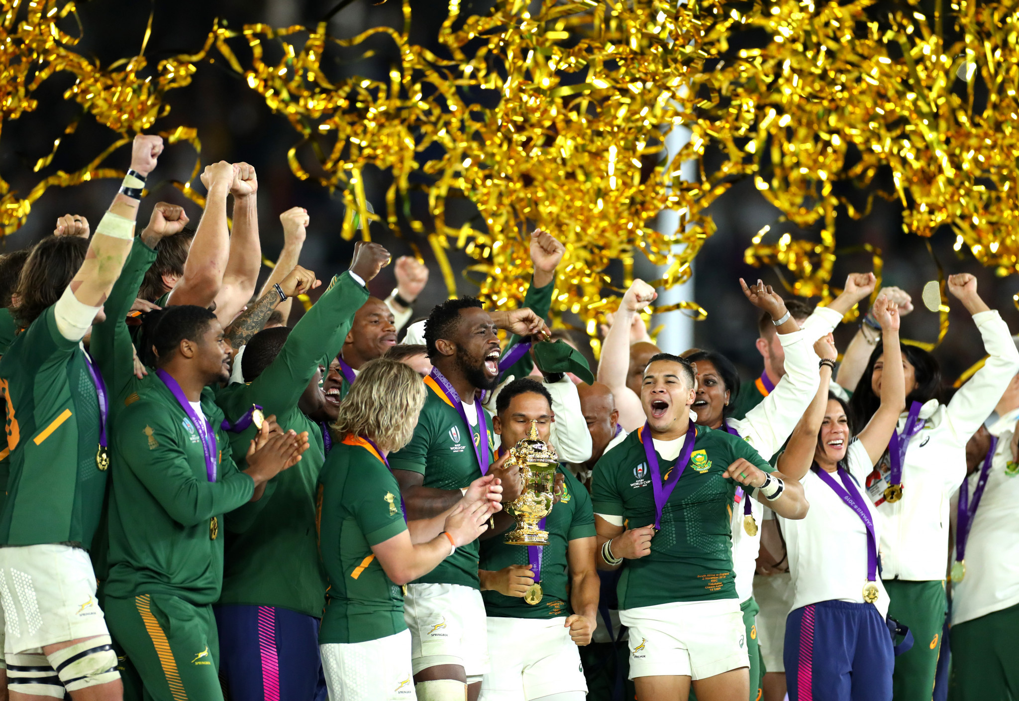 South Africa emphatically celebrated winning the 2019 Rugby World Cup ©Getty Images