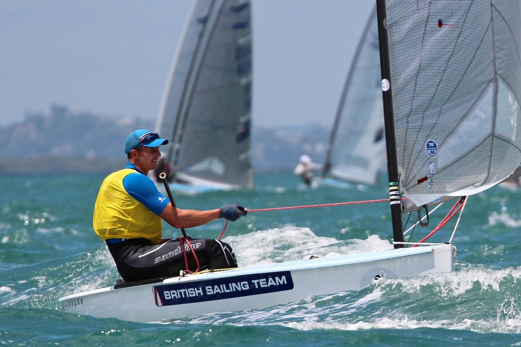 Giles Scott holds a commanding lead with two days of racing remaining in New Zealand ©British Sailing
