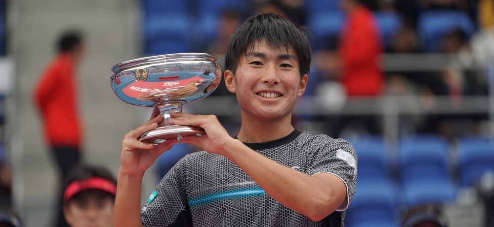 Ryo Noguchi was the winner in the men's All Japan Tennis Championships ©Japanese Tennis Association 