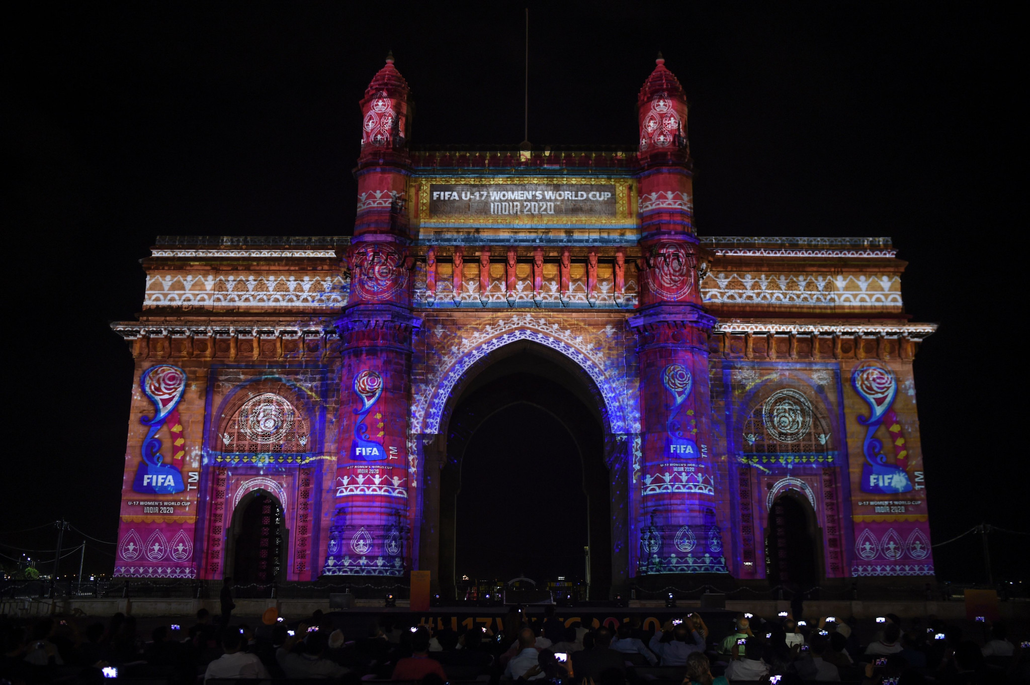 The logo was projected onto the Gateway of India monument ©Getty Images