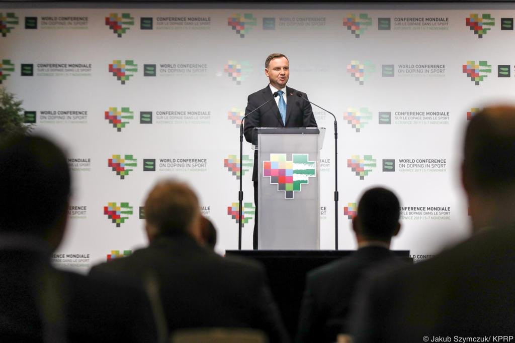 Poland's President Andrzej Duda opened the fifth World Conference on Doping in Sport in Katowice ©Polish Ministry of Sport and Tourism