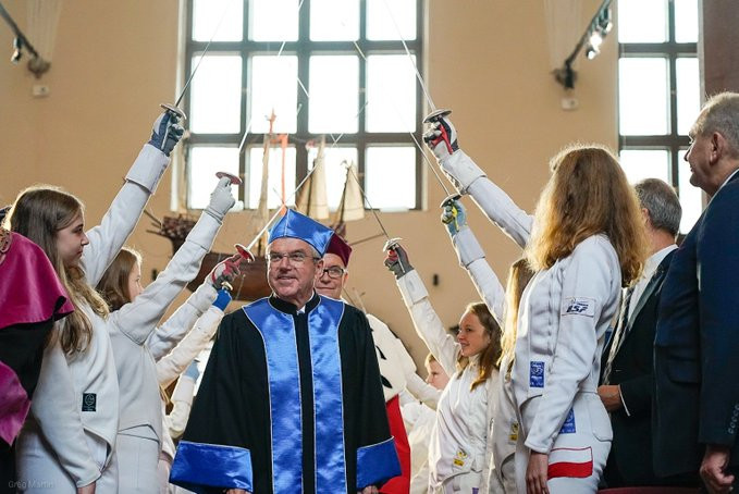 IOC President Thomas Bach is no stranger to accepting awards and receiving praise ©IOC