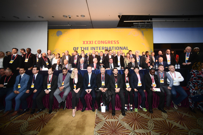 Representatives from 79 National Federations gathered at Grand Plaza Hotel in Cheongju for the International Sambo Federation Congress on the eve of this year's World Championships ©FIAS