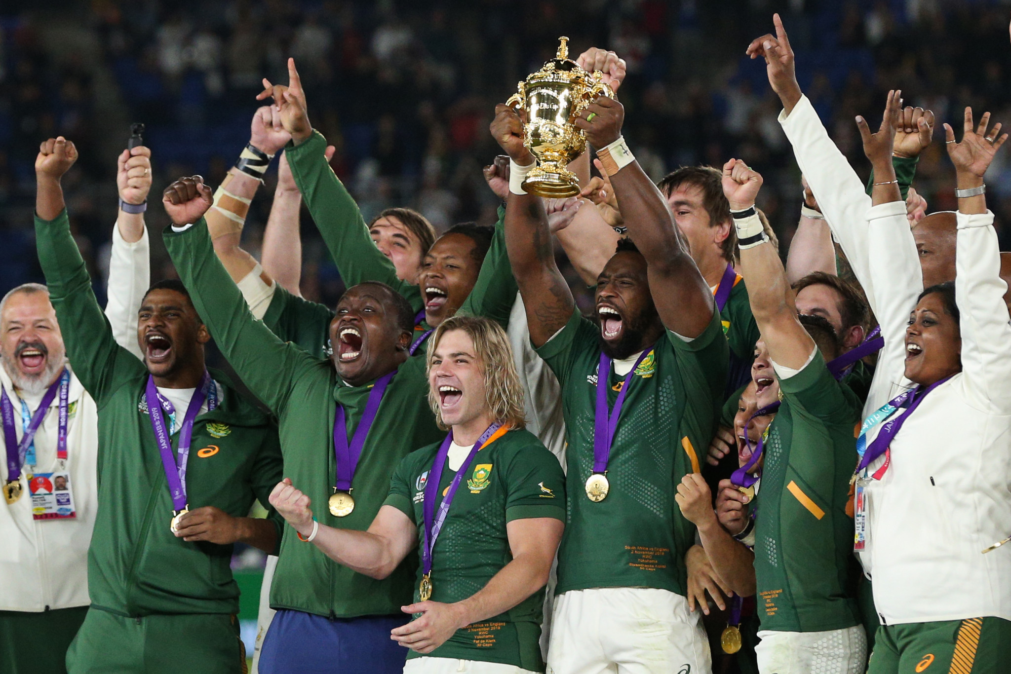 There was a time, not so long ago, that Siya Kolisi would not have been allowed to play the Springboks, let alone captain them to Rugby World Cup glory, as he did in Yokhoma last week ©Getty Images