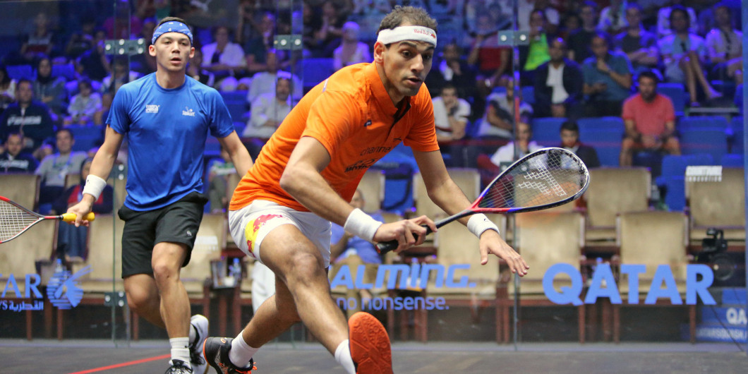 Egypt's Mohamed ElShorbagy remains second in the Professional Squash Association world rankings after a month in which no competition has been possible because of the coronavirus pandemic ©PSA