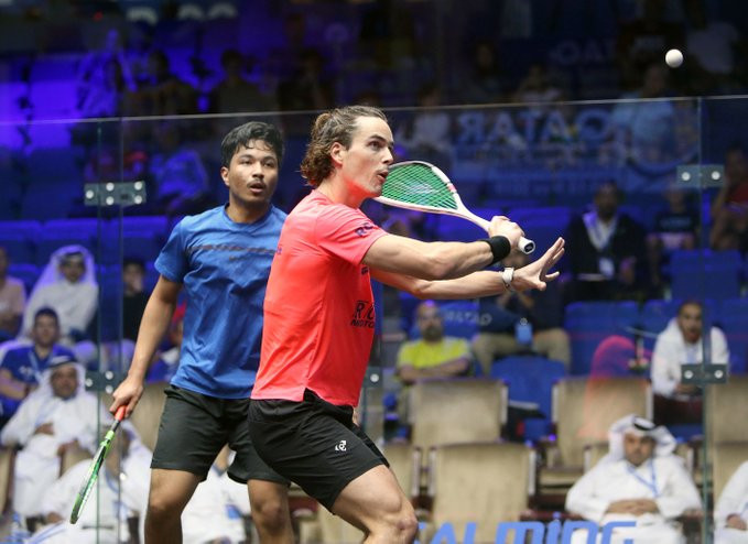 New Zealand's Paul Coll eased to victory over Qatar's Al-Amri ©PSA