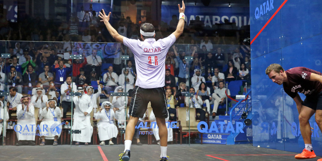 Abdulla Mohd Al Tamimi made history for the host nation on day two ©PSA