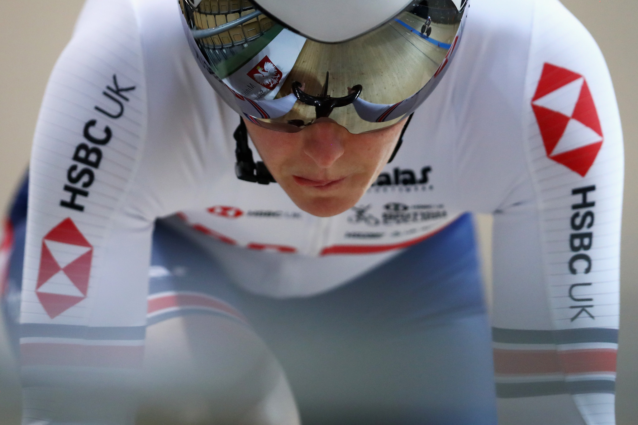 Katy Marchant won the women's keirin title by a narrow margin ©Getty Images