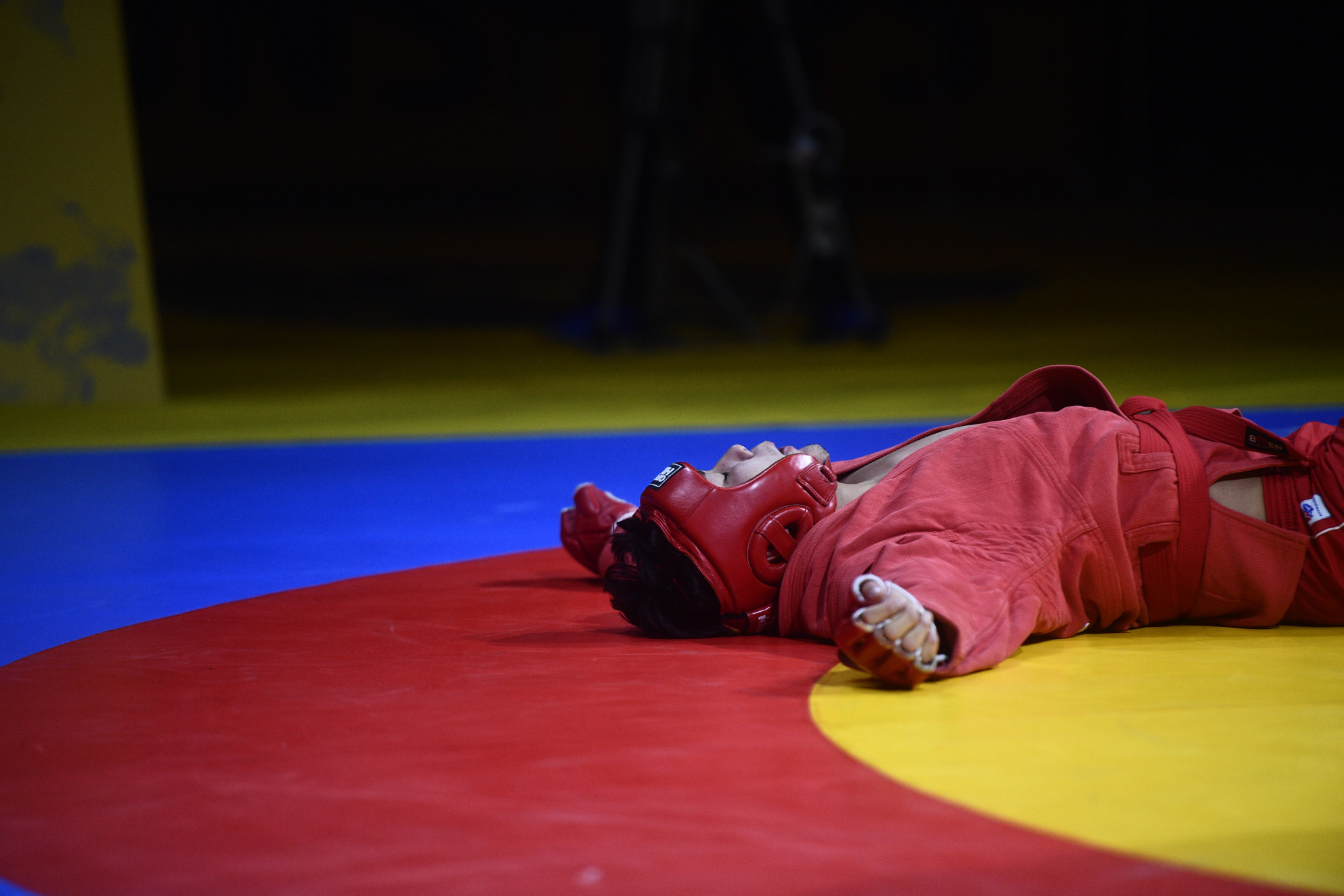 Combat sambo proved tiring for some of the competitors ©FIAS 
