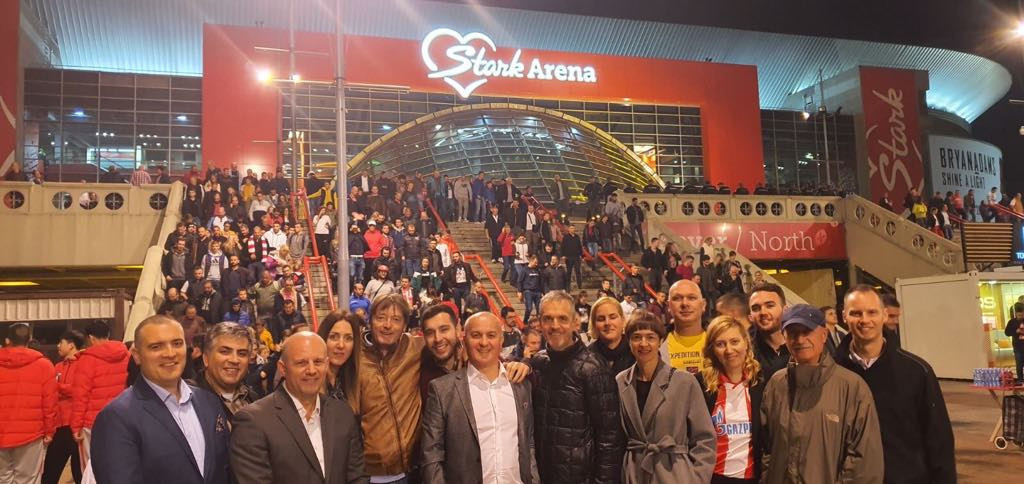 Representatives of the local hosts and EUSA also attended a EuroLeague basketball match in Stark Arena ©EUSA