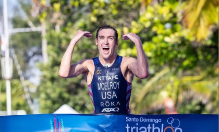 Matthew McElroy completed a World Cup hat-trick ©ITU