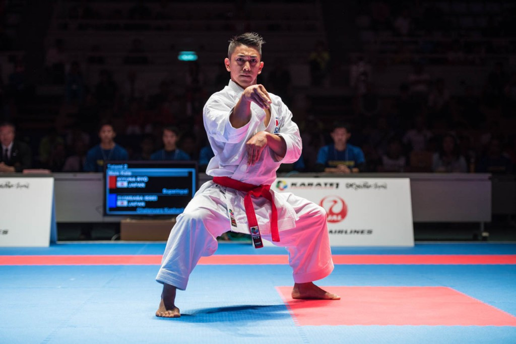 Japan's reigning world champion won men's kata gold