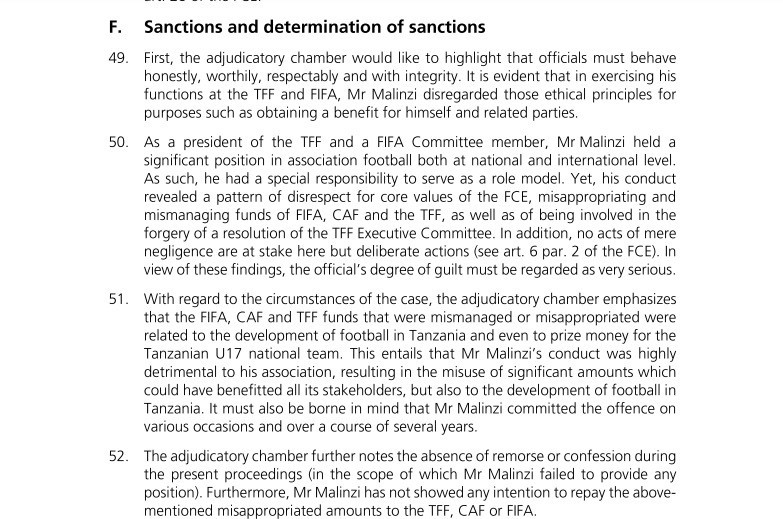 The full decision in the case has been published on FIFA's new legal portal ©FIFA
