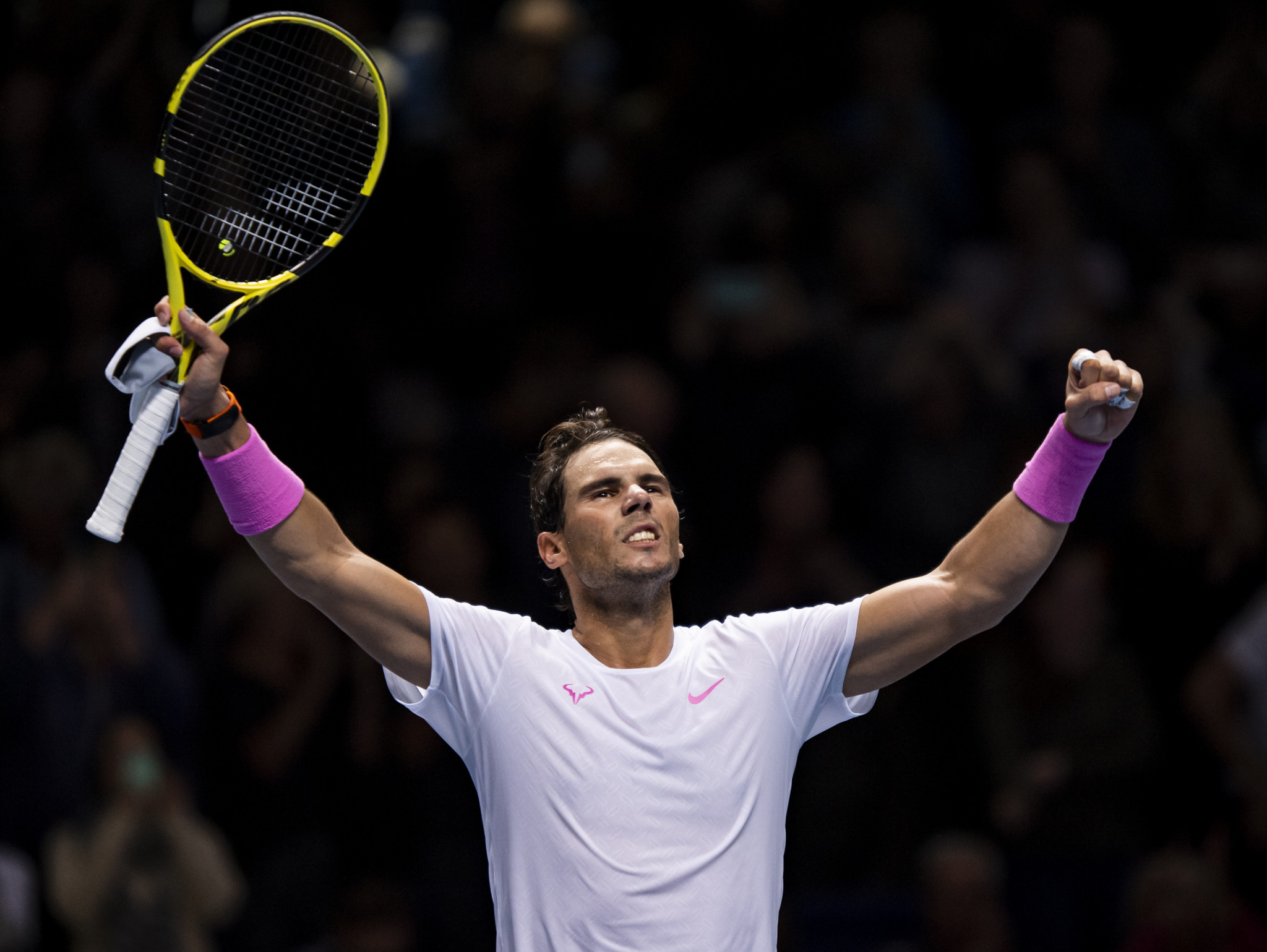 Nadal saves match point on way to beating Medvedev at ATP Finals 