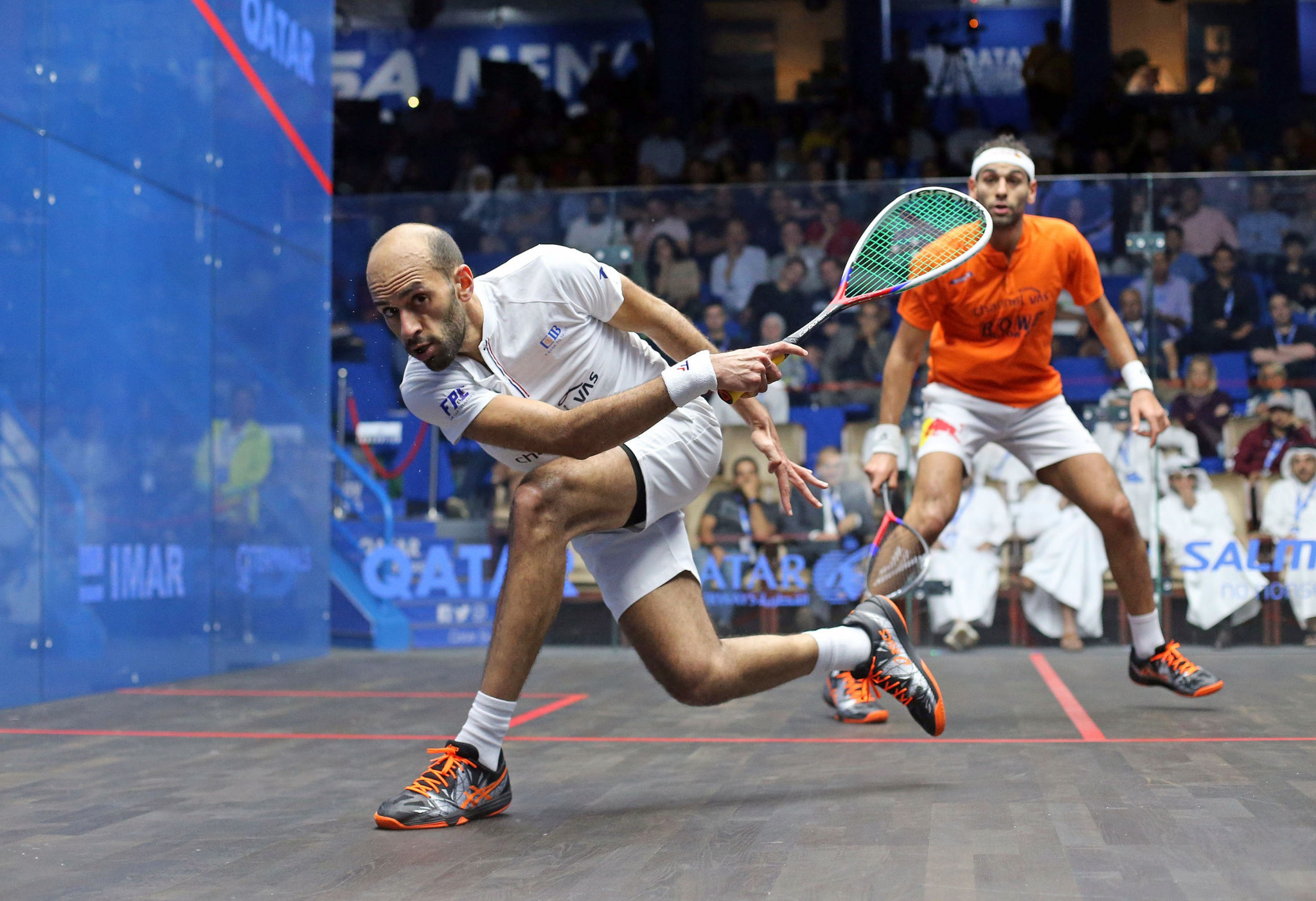 Marwan ElShorbagy progressed to the semi-finals at his brother's expense ©PSA