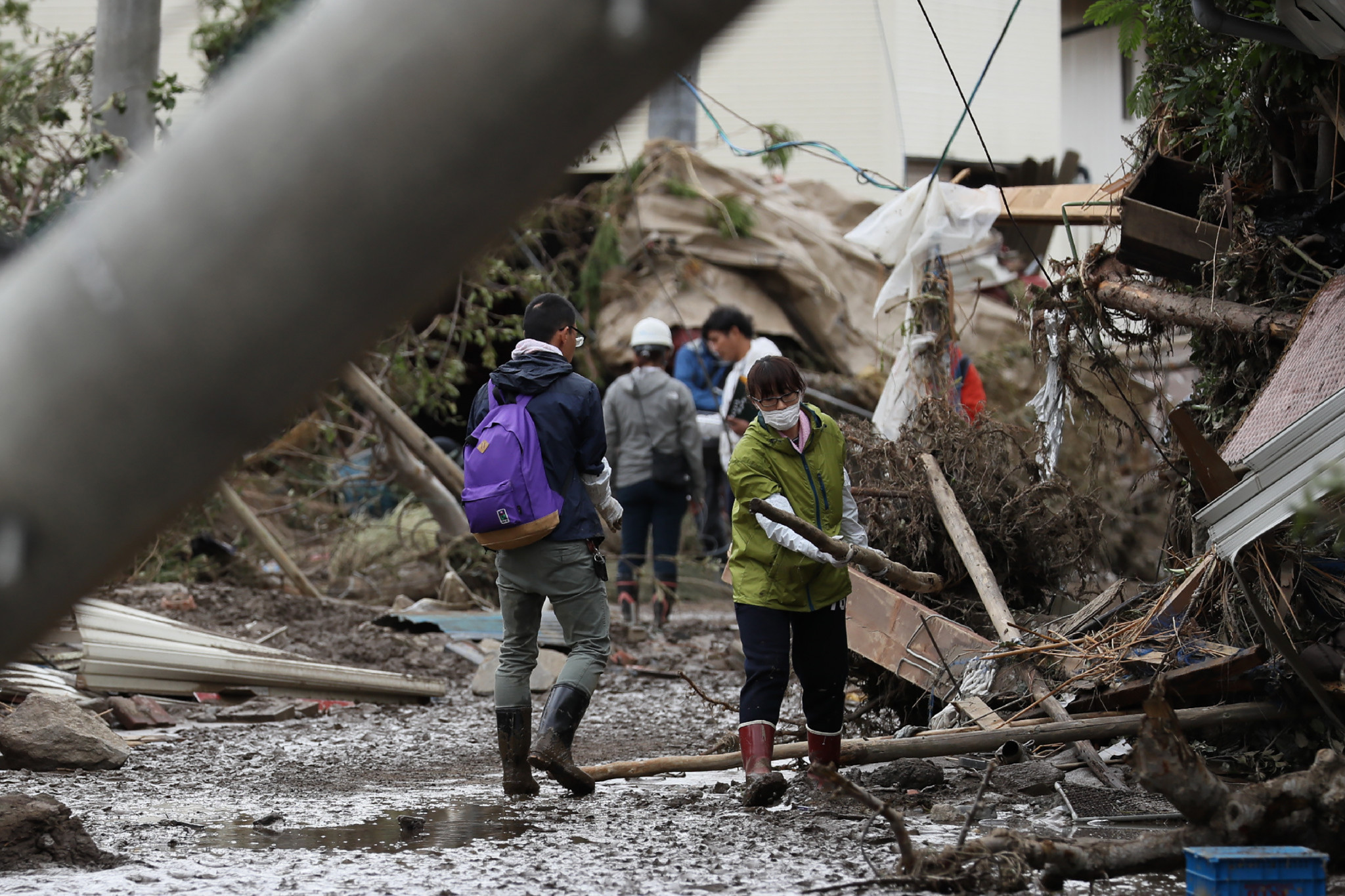 Typhoon Hagibis caused widespread damage in Japan and nearly 90 people died ©Getty Images