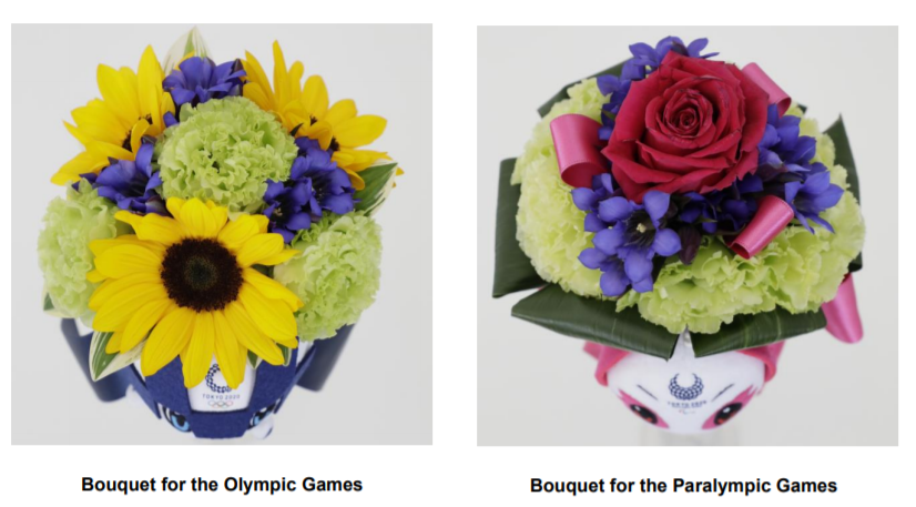 The actual bouquets used could look different depending on what flowers are in season ©Tokyo 2020