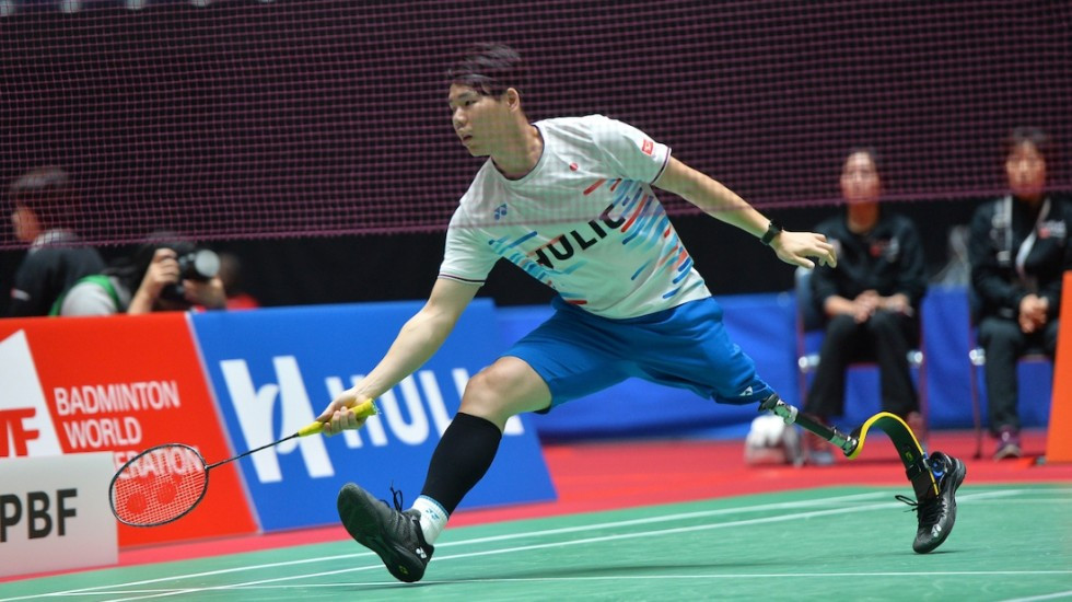 Daisuke Fujihara is looking to win back the men's singles standing lower three title at the Japan Para Badminton International ©BWF