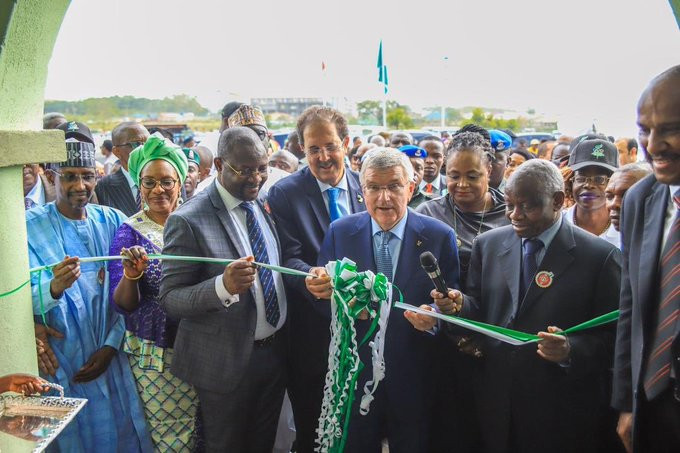 Thomas Bach inaugurated the new Association of National Olympic Committees of Africa building in Abuja ©Twitter