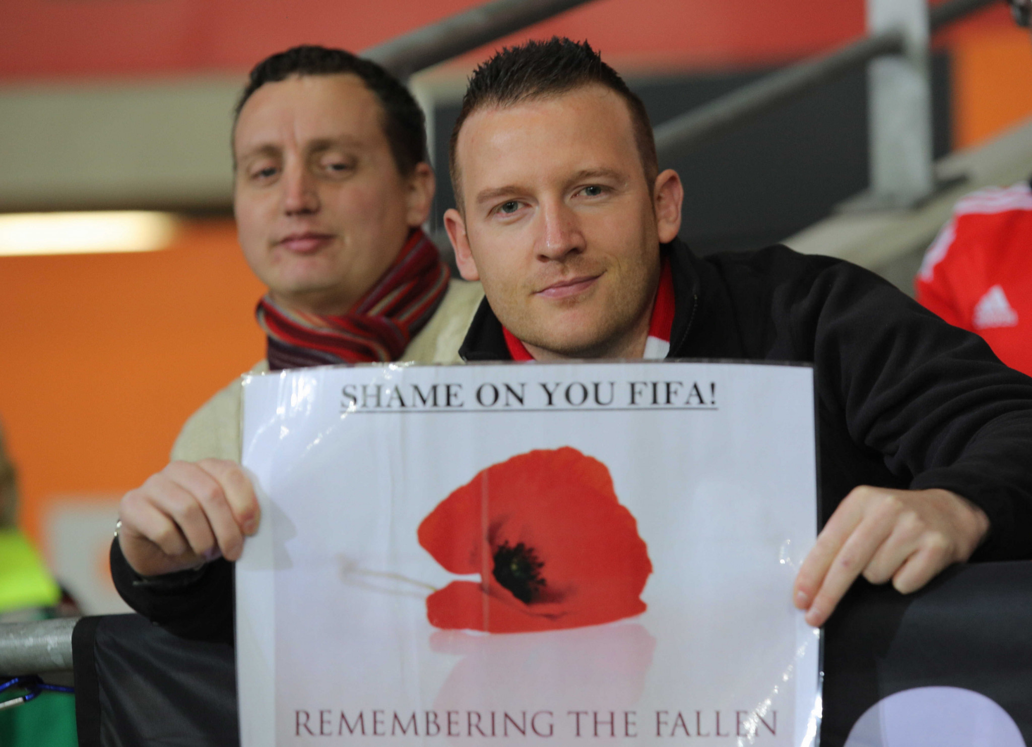 There was anger among British football fans at FIFA's claim the poppy was a political symbol ©Getty Images