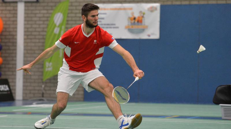 Lucas Mazur of France reached the semi-finals of the Japan Para Badminton International ©Paralympics