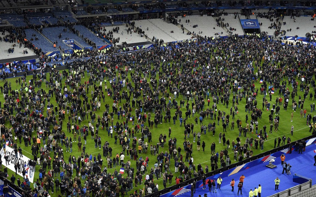 Germany were forced to spend the night in the dressing room at the Stade de France while chaos ensued on the streets of Paris