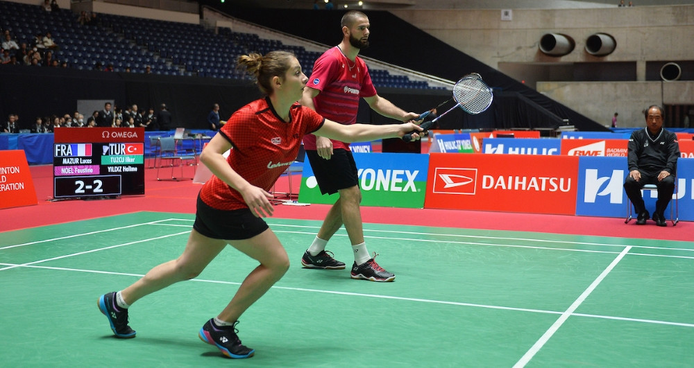 Lucas Mazur teamed up with French compatriot Faustine Noel to win the mixed doubles title ©BWF