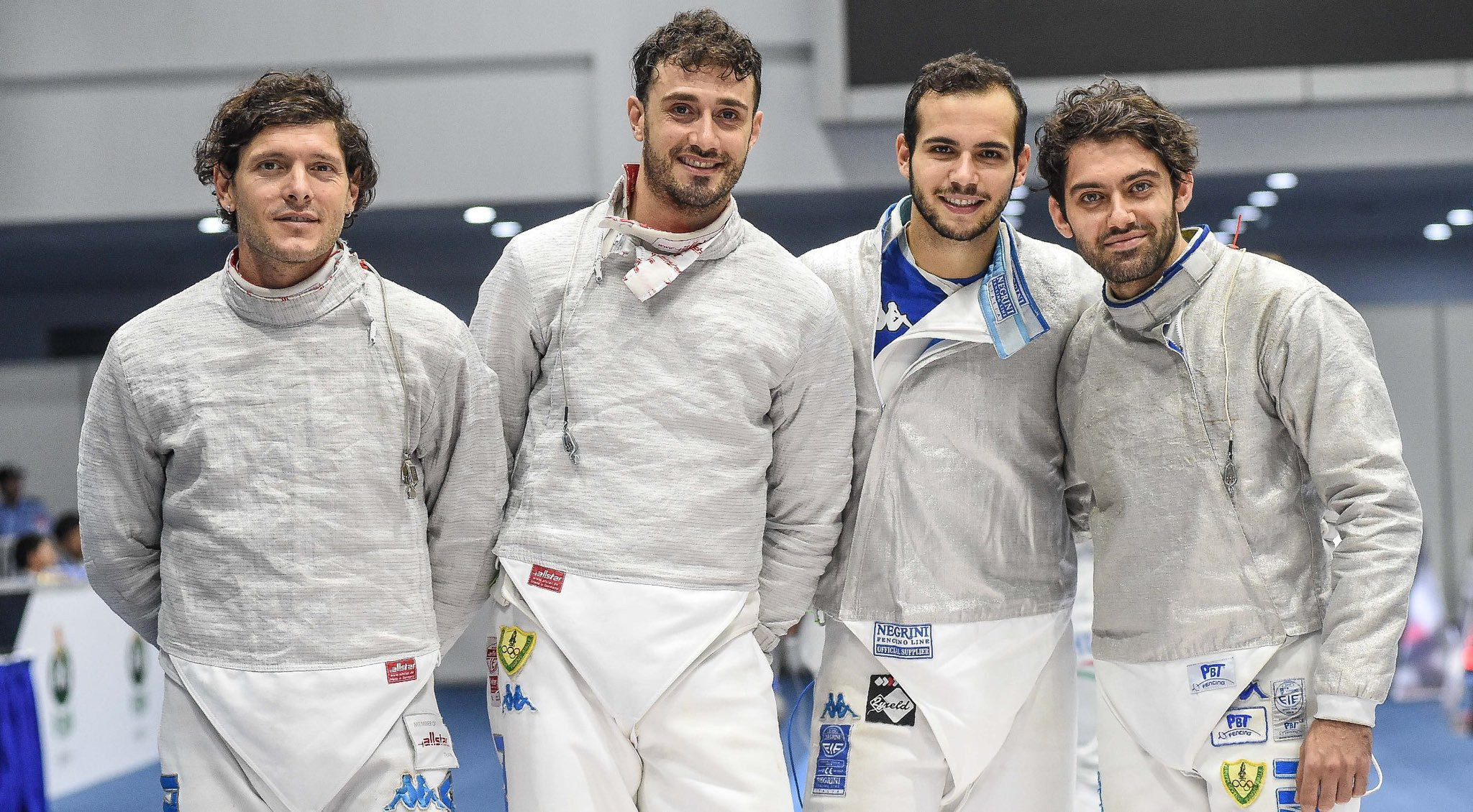 The Italian team of Enrico Berre, Luca Curatoli, Aldo Montano and Luigi Samuele defeated Russia to claim bronze in Cairo ©Italian Fencing Federation