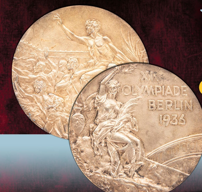 One of Jesse Owens' four Olympic gold medals from Berlin 1936 went up for auction today ©Goldin Auctions
