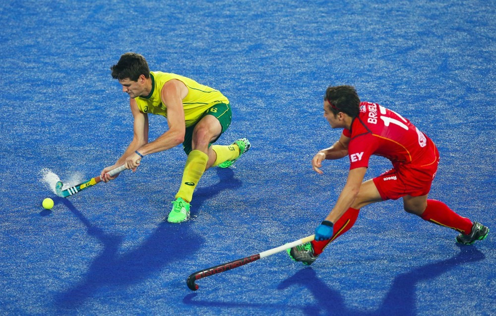 World ranking leaders Australia opened their account with a tough 1-0 win over Belgium ©FIH