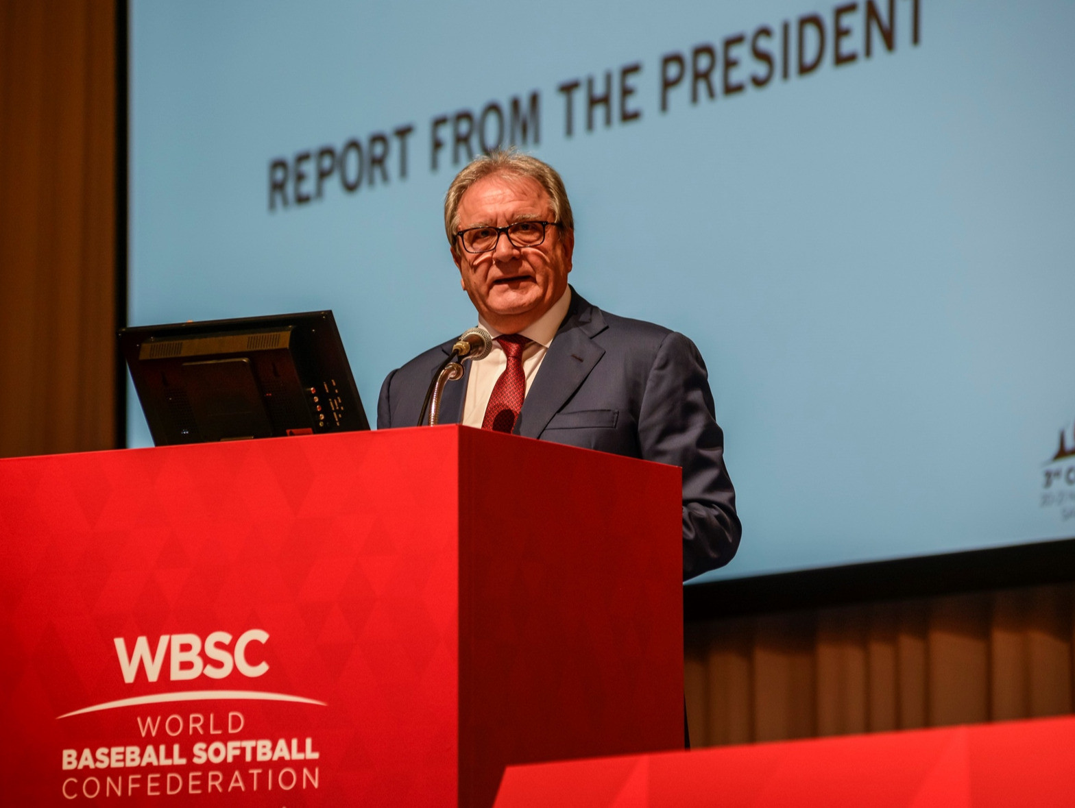 WBSC President Riccardo Fraccari delivered the opening speech of the Congress ©WBSC