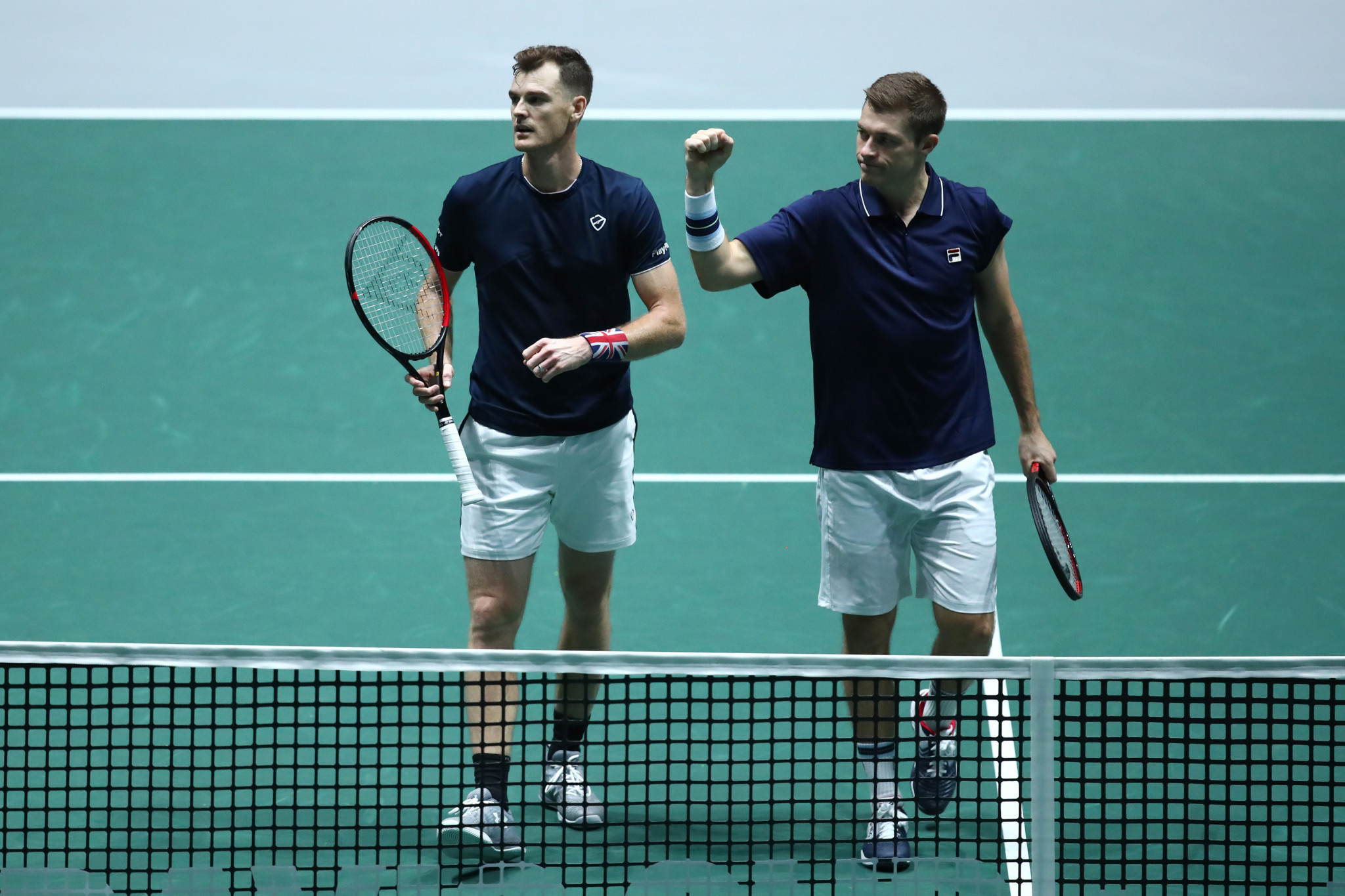 Great Britain's Jamie Murray and Neal Skupski won their pivotal doubles match to clinch victory over Kazakhstan ©Getty Images