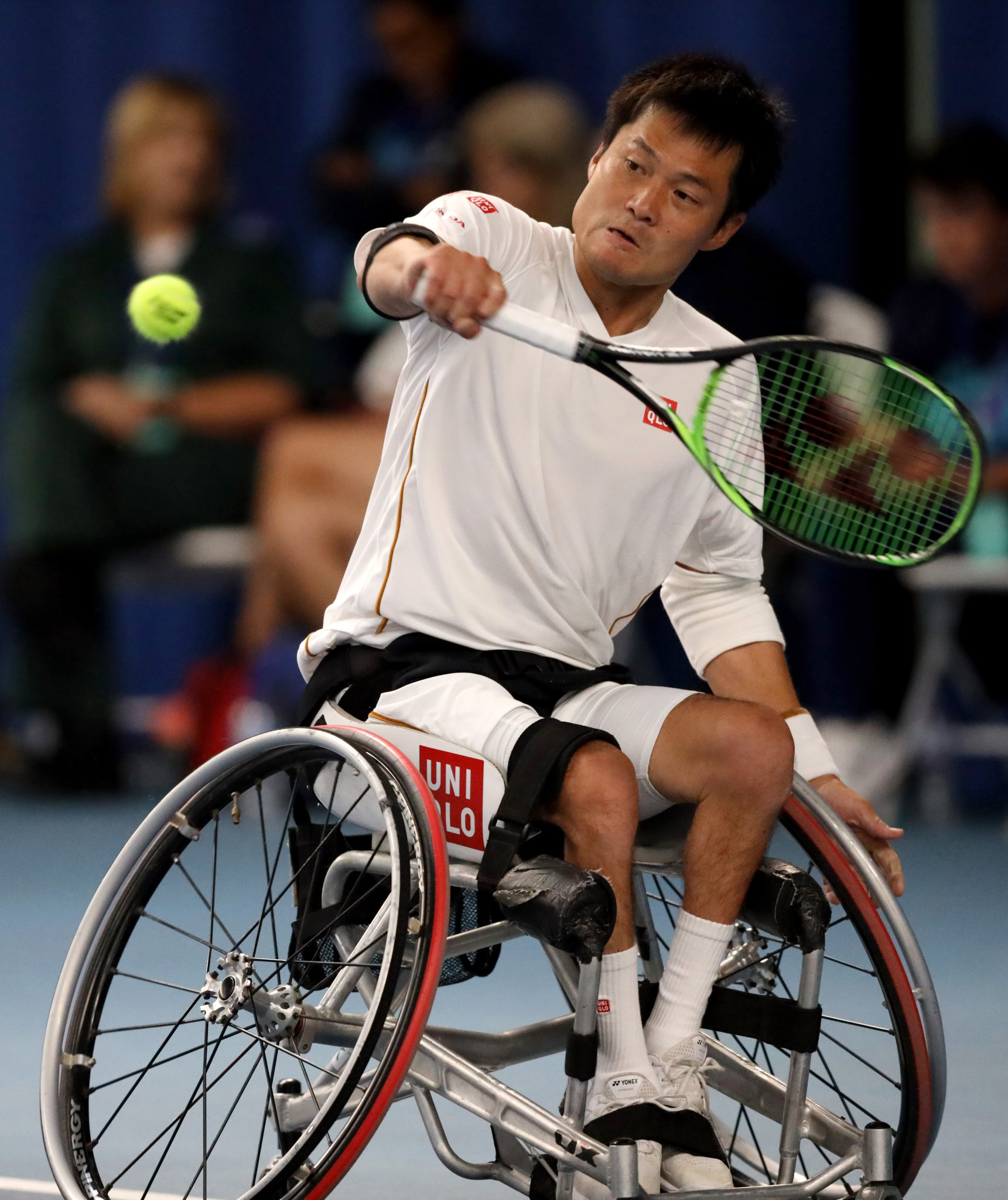 Japan's Shingo Kunieda maintained his 100 per cent record in the men's singles event ©Getty Images