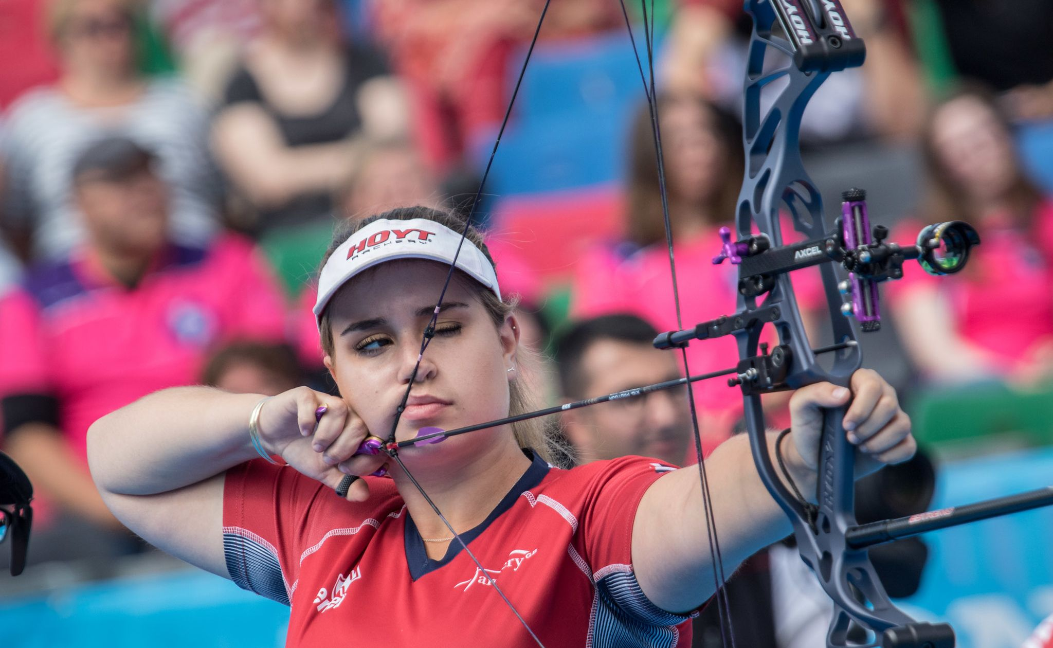 Ella Gibson topped women's compound qualification ©World Archery