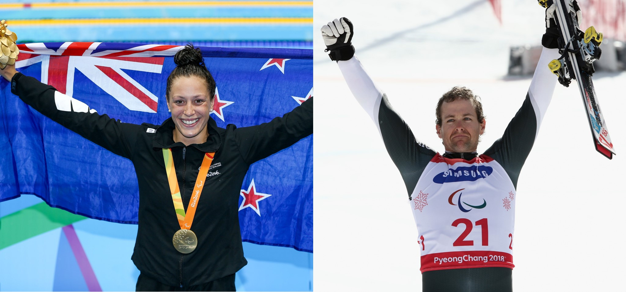 Sophie Pascoe and Adam Hall have been named winners of the awards ©Paralympics New Zealand