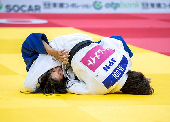 Masako Doi won gold in an all-Japanese under-63kg final ©IJF