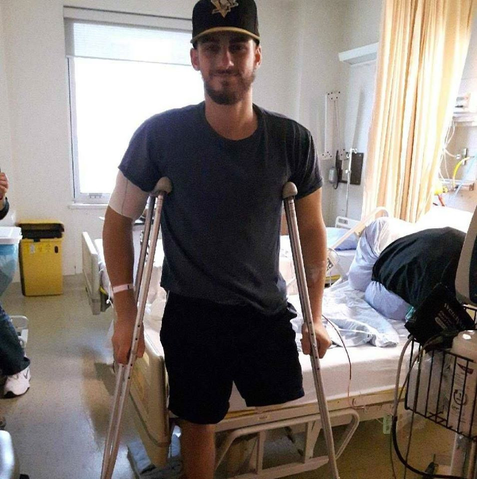 Garrett Riley took the cannabis to help relieve chronic pain he was suffering following an operation to amputate his left leg in November 2017 but it was banned by WADA without a TUE ©Facebook 