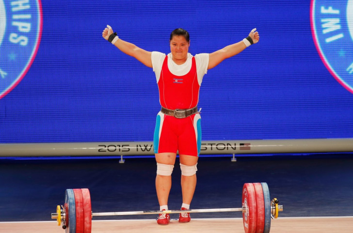 North Korea’s Kuk Hyang Kim came third in the women's over 75kg clean and jerk and overall ©Getty Images