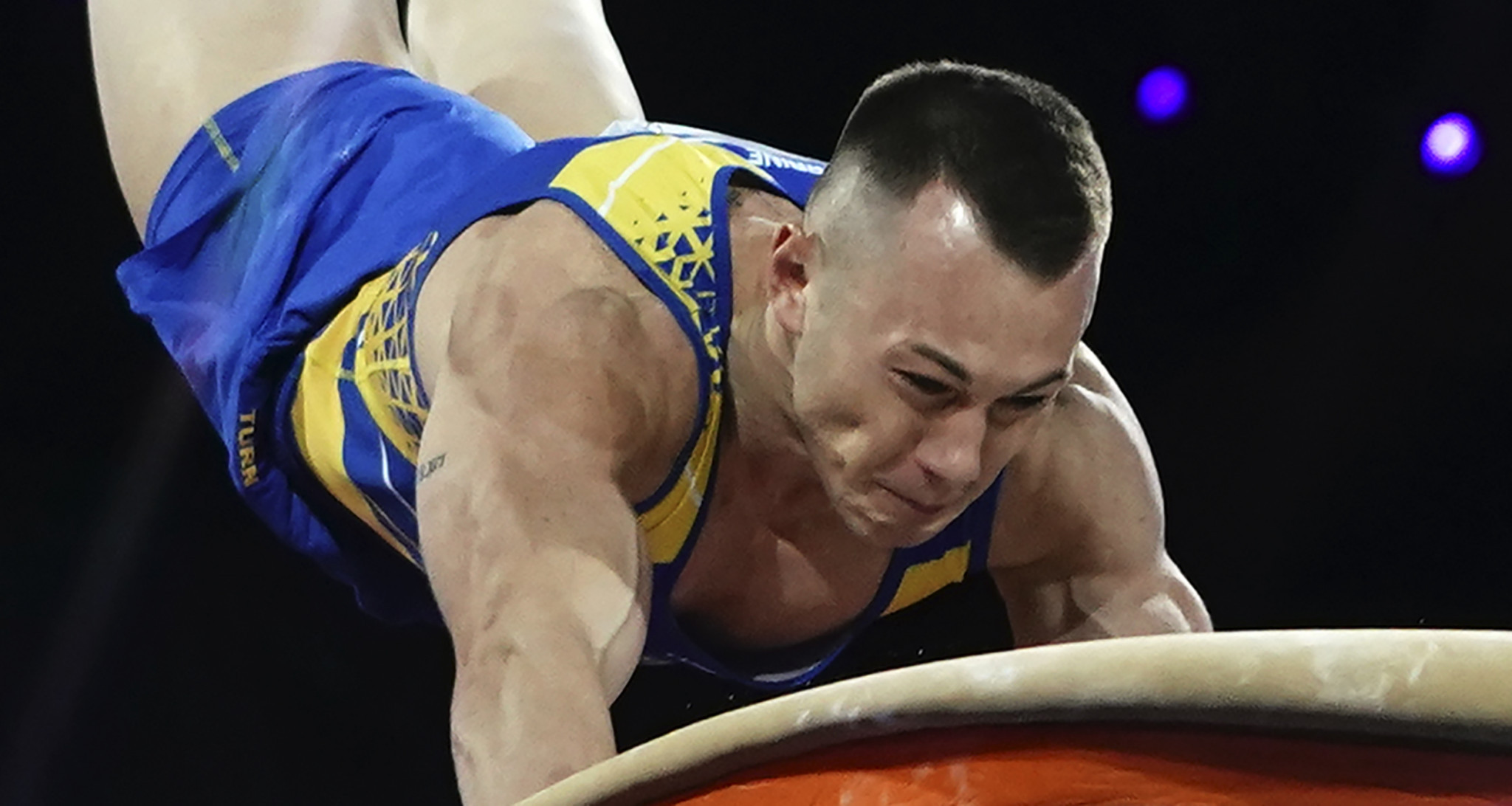 Ukraine's Igor Radivilov won the men's vault event at the FIG Apparatus World Cup in Cottbus ©Getty Images